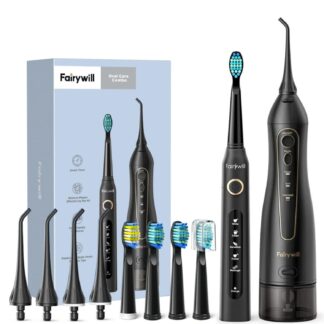 Electric Sonic Toothbrush & Water Flosser Set – USB Rechargeable, Waterproof, 5 Modes