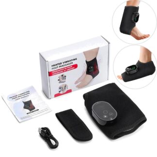 3-in-1 Electric Heated Vibration Foot & Ankle Massager with 6-Level Therapy