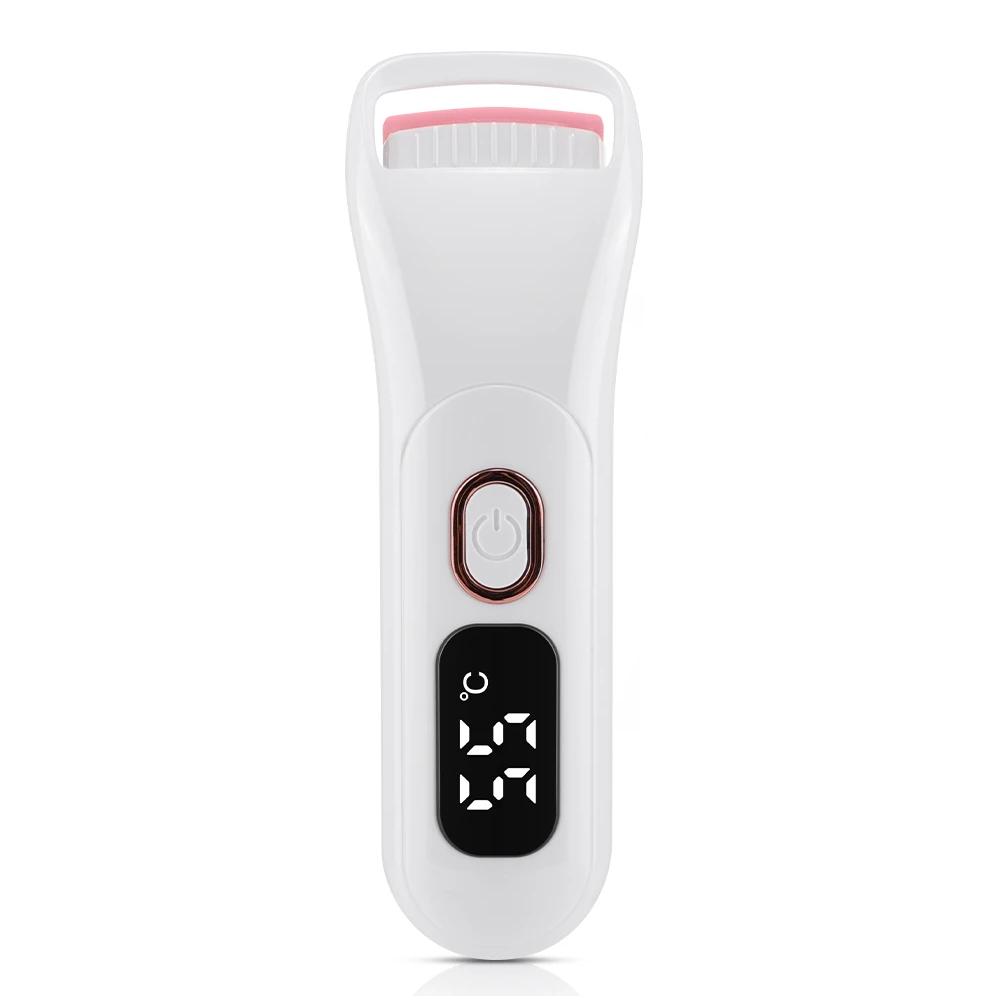 Rechargeable Heated Eyelash Curler with 3 Heat Settings & Digital Display