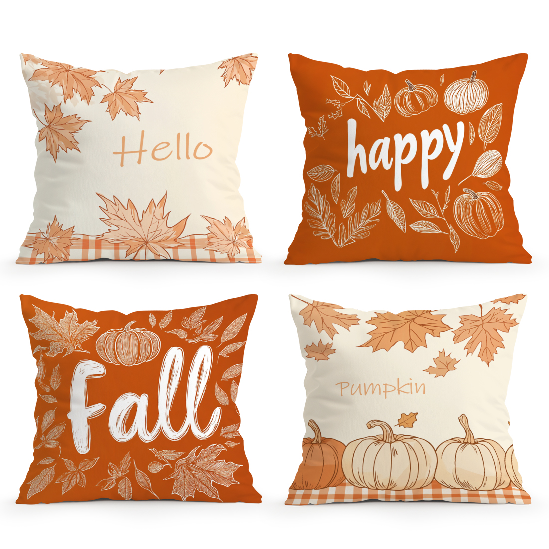 Thanksgiving Maple Leaf Pumpkin Cushion Cover - Image 5