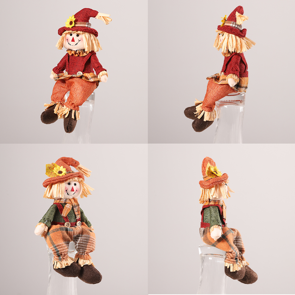 Autumn Harvest Gnome Dolls – Fall Plush Scarecrow Decorations - Image 6