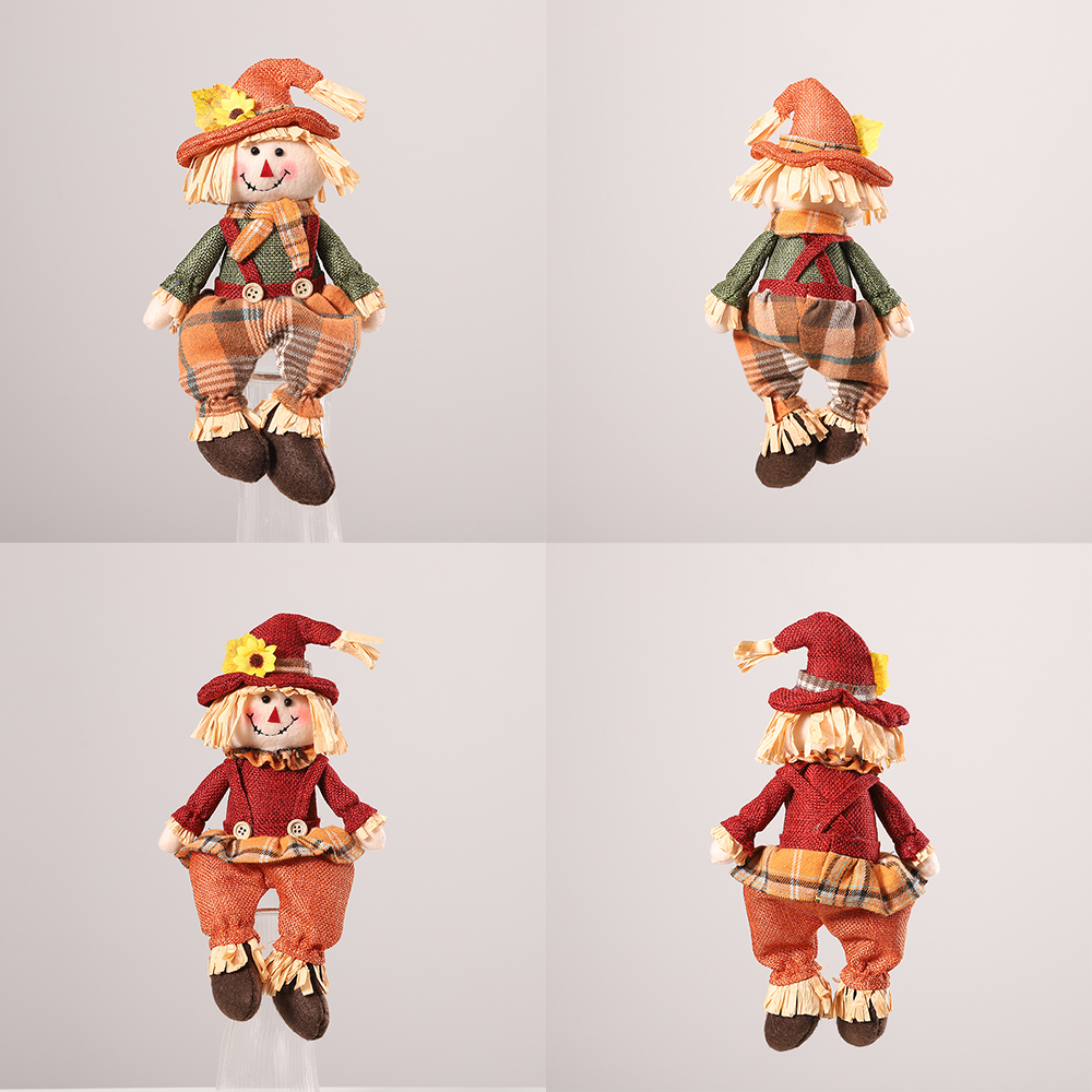 Autumn Harvest Gnome Dolls – Fall Plush Scarecrow Decorations - Image 5