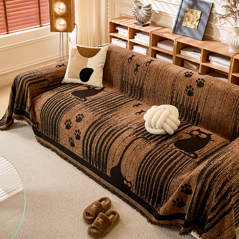Cartoon Chenille Thickened Sofa Cover - Cozy All-Season Protection - Image 6