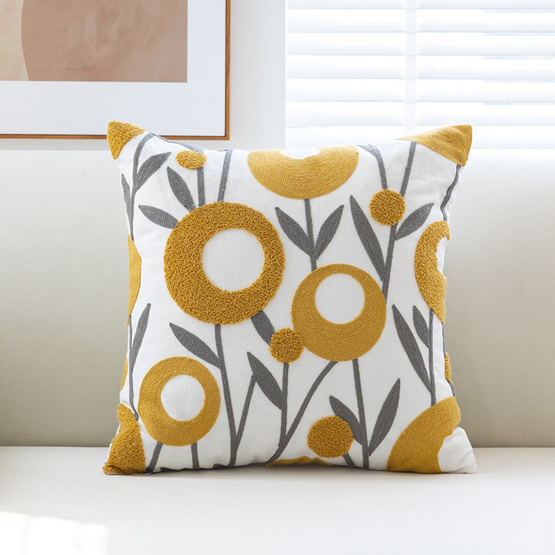Embroidery Simple Pillowcase - Elegant Home Decor Cushion Cover - Image 6